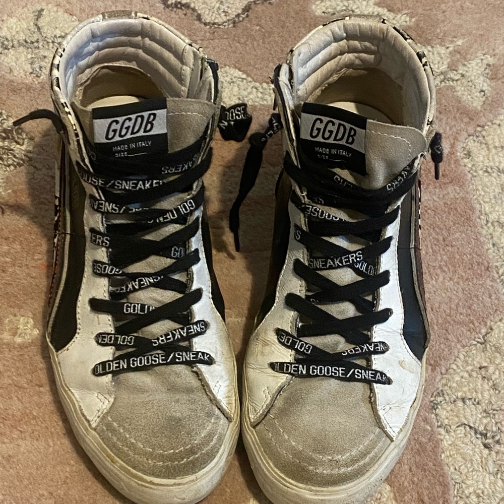 Golden Goose Slide Snakeprint sneaker